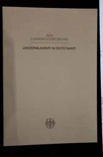 Ministerkarte aus 2000: Landesparlamente: Niedersächsischer Landtag; MiNr. 2104