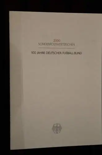 Ministerkarte aus 2000: 100 Jahre Deutscher Fußball-Bund -DFB; MiNr. 2091