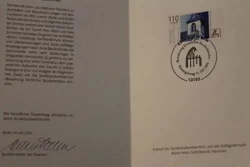 Ministerkarte aus 2001: Bewahrung Kirchlicher Baudenkmäler; MiNr. 2199