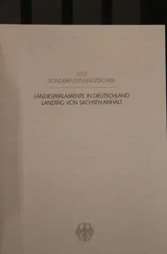 Ministerkarte aus 2001: Landesparlamente: Sachsen-Anhalt; MiNr. 2184