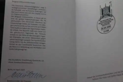 Ministerkarte aus 2001: Sehenswürdigkeiten: Bergpark Wilhelmshöhe Kassel; MiNr. 2276