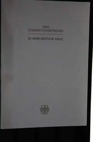 Ministerkarte aus 2003: 50 Jahre Deutsche Welle; MiNr. 2334