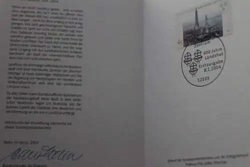 Ministerkarte aus 2004: Bilder aus deutschen Städten: Landshut; MiNr. 2376