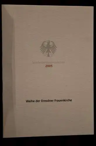 Ministerkarte aus 2005: Weihe der Dresdner Frauenkirche; MiNr. 2491