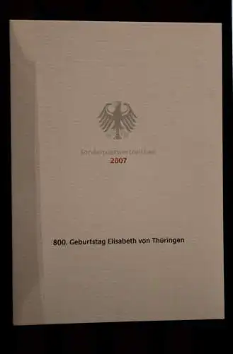 Ministerkarte aus 2007: hl. Elisabeth von Thüringen; MiNr. 2628