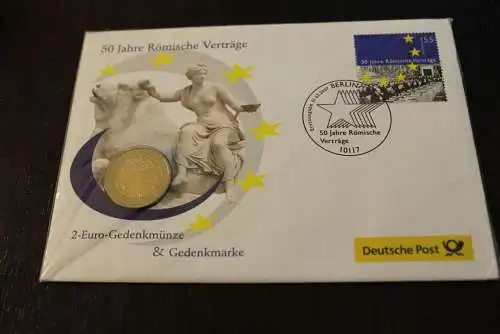 Deutschland 2007; Münzbrief der Deutsche Post: 50 Jahre Römische Verträge