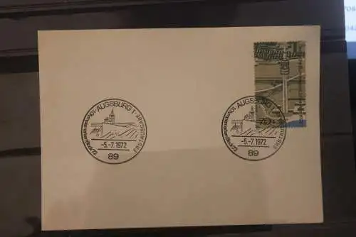 Deutschland 1972; Augsburg: Marke aus Olympiablock; Ersttags-Sonderstempel; lesen