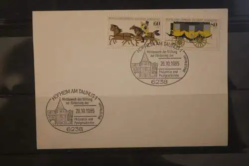 Deutschland 1985; Tag der Briefmarke Hofheim;  MiNr. 1255-56; ZD W Zd 5