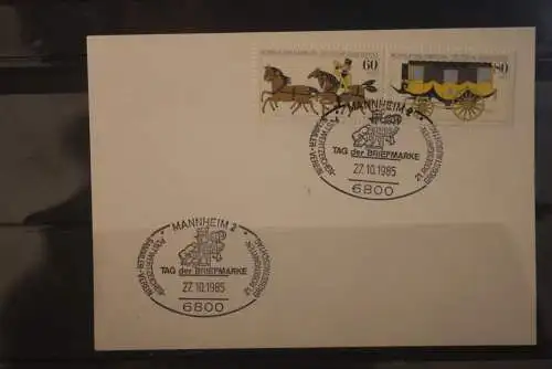 Deutschland 1985; Tag der Briefmarke Mannheim;  MiNr. 1255-56; ZD W Zd 5