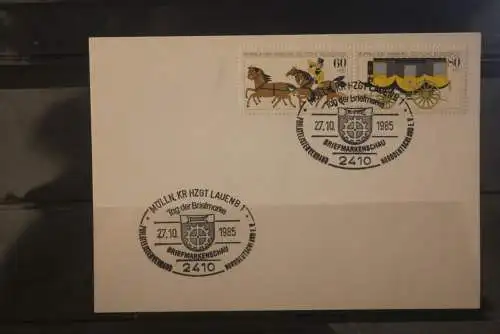 Deutschland 1985; Tag der Briefmarke Mölln;  MiNr. 1255-56; ZD W Zd 5