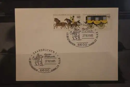 Deutschland 1985; Tag der Briefmarke Saarbrücken;  MiNr. 1255-56; ZD W Zd 5