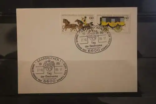 Deutschland 1985; Tag der Briefmarke Saarbrücken;  MiNr. 1255-56; ZD W Zd 5