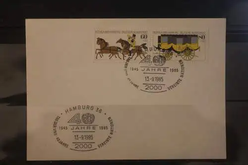 Deutschland 1985; Tag der Briefmarke Hamburg;  MiNr. 1255-56; ZD W Zd 5