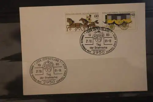 Deutschland 1985; Tag der Briefmarke Leer;  MiNr. 1255-56; ZD W Zd 5