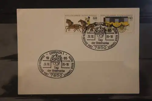 Deutschland 1985; Tag der Briefmarke Lörrach;  MiNr. 1255-56; ZD W Zd 5