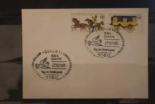 Deutschland 1985; Tag der Briefmarke Düren;  MiNr. 1255-56; ZD W Zd 5
