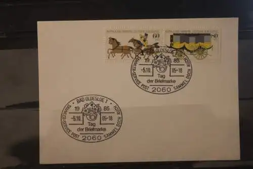 Deutschland 1985; Tag der Briefmarke Bad Oldesloe;  MiNr. 1255-56; ZD W Zd 5