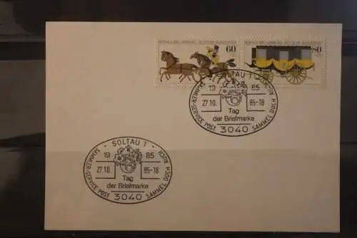 Deutschland 1985; Tag der Briefmarke Soltau;  MiNr. 1255-56; ZD W Zd 5