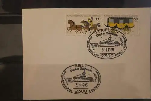 Deutschland 1985; Tag der Briefmarke Kiel;  Seenotrettungskreuzer; MiNr. 1255-56; ZD W Zd 5