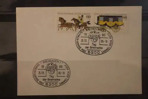 Deutschland 1985; Tag der Briefmarke Wiesbaden;  MiNr. 1255-56; ZD W Zd 5