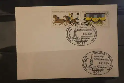 Deutschland 1985; Tag der Briefmarke Zorneding;  MiNr. 1255-56; ZD W Zd 5