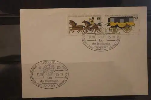 Deutschland 1985; Tag der Briefmarke Itzehoe;  MiNr. 1255-56; ZD W Zd 5