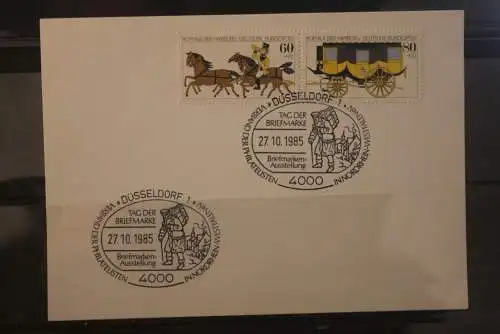 Deutschland 1985; Tag der Briefmarke Düsseldorf;  MiNr. 1255-56; ZD W Zd 5