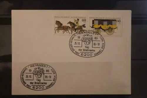 Deutschland 1985; Tag der Briefmarke Wiesbaden;  MiNr. 1255-56; ZD W Zd 5