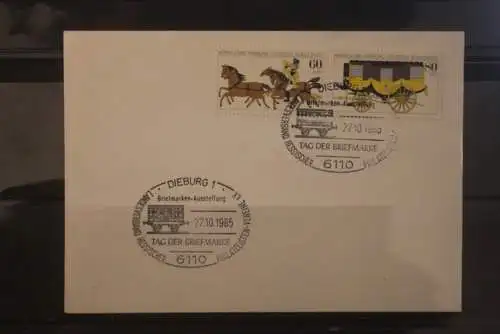 Deutschland 1985; Tag der Briefmarke Dieburg; MiNr. 1255-56; ZD W Zd 5