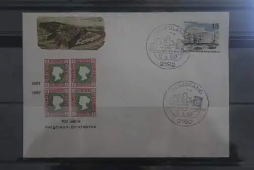 Deutschland 1987; Gedenkbrief 100 Jahre Helgoland-Briefmarken