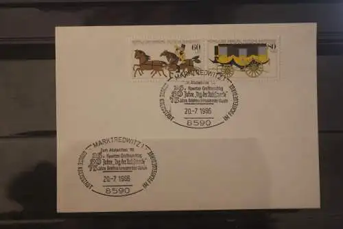 Deutschland 1986; Marktredwitz: Tag der Briefmarke mit Mophila-ZD; MiNr. 1255-56