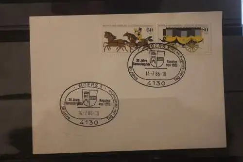 Deutschland 1986; Moers: Tag der Briefmarke mit Mophila-ZD; MiNr. 1255-56