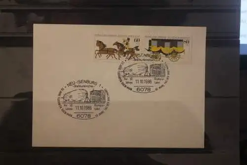 Deutschland 1986; Neu-Isenburg: Tag der Briefmarke mit Mophila-ZD; MiNr. 1255-56