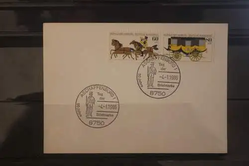 Deutschland 1986; Aschaffenburg: Tag der Briefmarke mit Mophila-ZD; MiNr. 1255-56