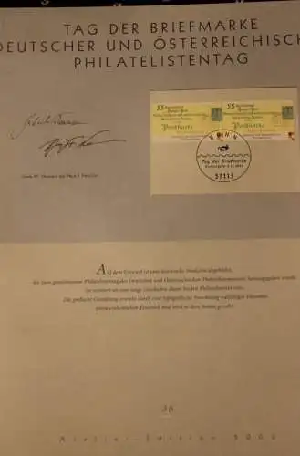 Deutschland 2006; Tag der Briefmarke;Deutscher u.Österreichischer Philatelistentag; Atelier Edition der POST; MiNr. 2565