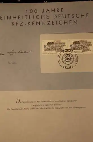 Deutschland 2006; Deutsche KfZ-Kennzeichen; Atelier Edition der POST; MiNr. 2551