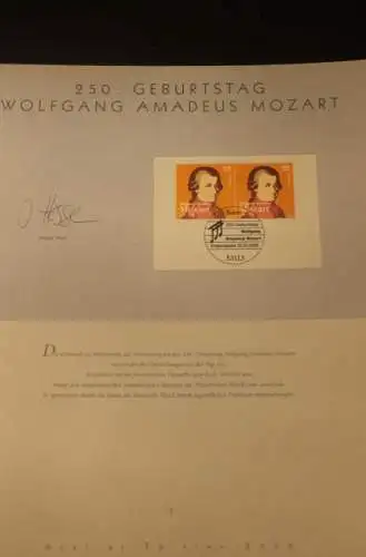 Deutschland 2006; Wolfgang A. Mozart; Atelier Edition der POST; MiNr. 2512