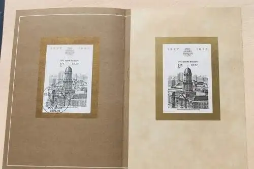 DDR 1986; 750 Jahre Berlin; Amtl. Ersttagsblatt 2/86; MiNr 3023-26, Block 84 und Schwarzdruck Block 84