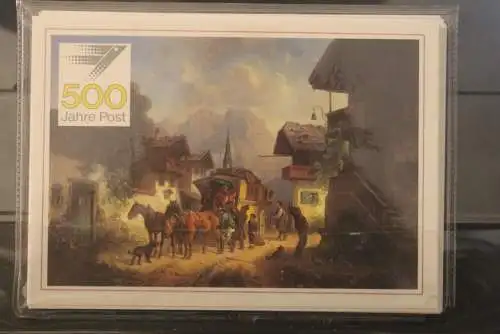 Deutschland 1990; 500 Jahre Post;Jubiläums-Postkarten - Serie 2; 10 verschiedene Motivkarten, originalverpackt