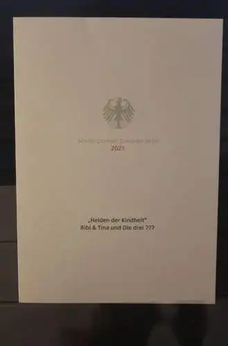 Deutschland 2022; Ministerkarte, Großformat "Helden der Kindheit" Bibi & Tina; Drei ???; MiNr. 3649