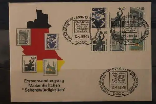 Deutschland 1989; ZD aus H-Blatt 31 und 35: W 87; W 91; FDC, SST