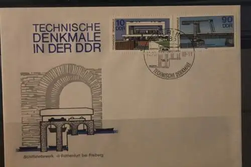 DDR 1988; FDC Technische Denkmale (IV); MiNr. 3203-07