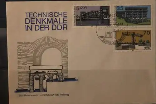 DDR 1988; FDC Technische Denkmale (IV); MiNr. 3203-07