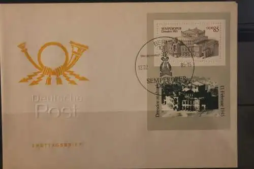 DDR 1985; FDC Semperoper; MiNr. Block 80