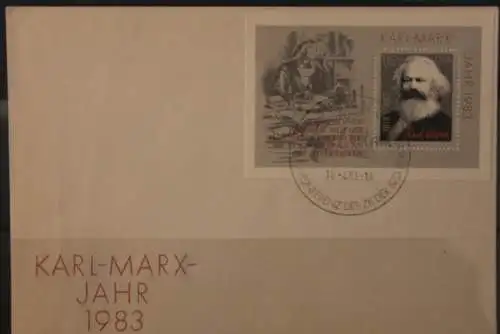 DDR 1983; FDC Karl-Marx-Jahr; MiNr. Block 71