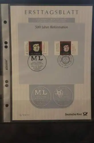 Deutschland 2017 Ersttagsblatt ETB 15/2017: 500 Jahre Reformation-Luther mit Brasilien; MiNr. 3300