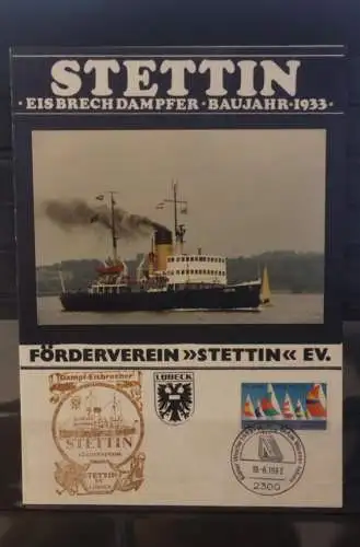 Deutschland 1983; Klappkarte Eisbrecher-Dampfer "Stettin" zur Kieler Woche 1983