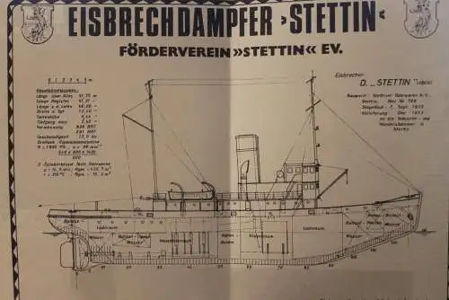 Deutschland 1983; Klappkarte Eisbrecher-Dampfer "Stettin" zur Kieler Woche 1983