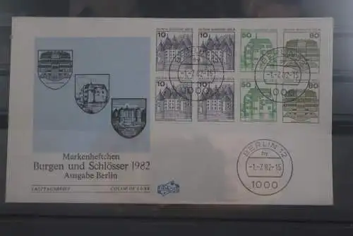 Berlin 1982; Burgen & Schlösser H.-Blatt 21 aus MH 13; Ersttag, FDC