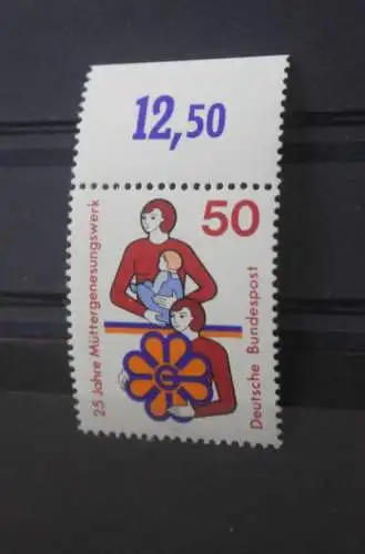 Deutschland 1975; Müttergenesungswerk; MiNr. 821; Abklatsch der Farbe blau auf Gummiseite